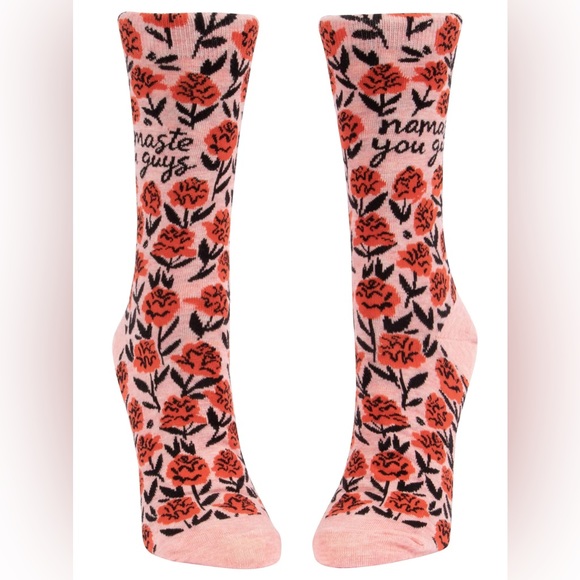 NAMASTE YOU GUYS Women’s Crew Socks - Picture 3 of 6